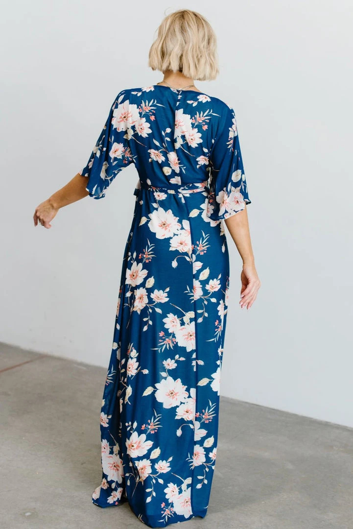 Soi Lilly Wrap Maxi Dress | Blue Floral 8 Soi Lilly Wrap Maxi Dress | Blue Floral
