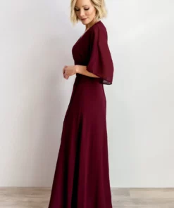 Soi Lilly Wrap Maxi Dress | Burgundy Dresses