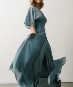 Soi Lilly Wrap Maxi Dress | Dusty Blue 18 Soi Lilly Wrap Maxi Dress | Dusty Blue