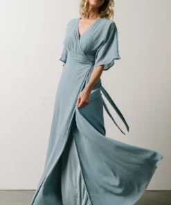 Soi Lilly Wrap Maxi Dress | Dusty Blue 15 Soi Lilly Wrap Maxi Dress | Dusty Blue