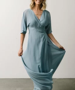 Soi Lilly Wrap Maxi Dress | Dusty Blue 13 Soi Lilly Wrap Maxi Dress | Dusty Blue