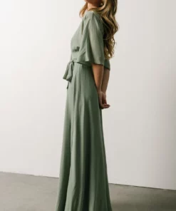 Soi Lilly Wrap Maxi Dress | Dusty Sage 14 Soi Lilly Wrap Maxi Dress | Dusty Sage