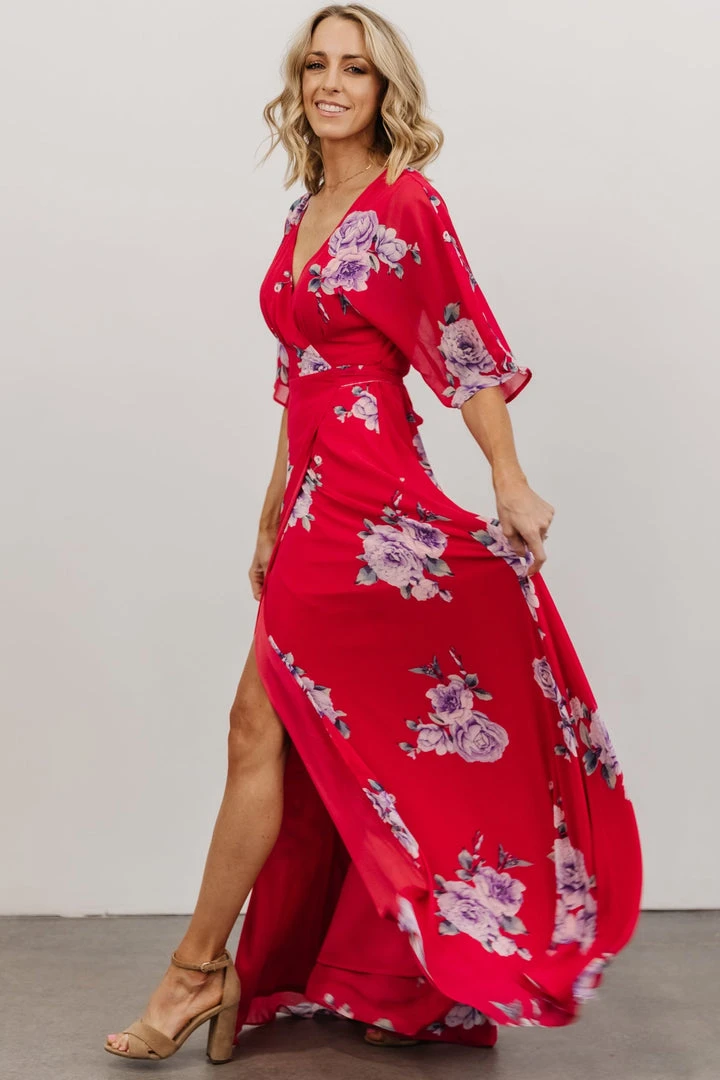 Soi Lilly Wrap Maxi Dress | Fuchsia Floral Dresses 7 Soi Lilly Wrap Maxi Dress | Fuchsia Floral Dresses