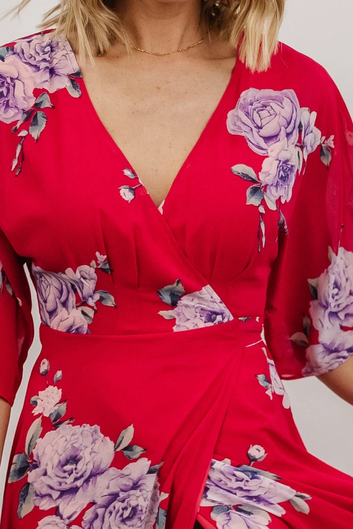 Soi Lilly Wrap Maxi Dress | Fuchsia Floral Dresses 9 Soi Lilly Wrap Maxi Dress | Fuchsia Floral Dresses