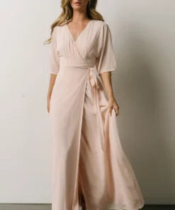 Soi Lilly Wrap Maxi Dress | Light Peach Dresses