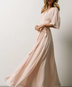Soi Lilly Wrap Maxi Dress | Light Peach Dresses