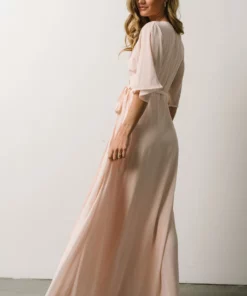 Soi Lilly Wrap Maxi Dress | Light Peach Dresses