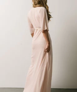 Soi Lilly Wrap Maxi Dress | Light Peach Dresses