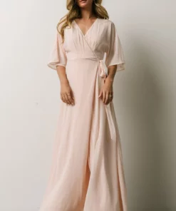 Soi Lilly Wrap Maxi Dress | Light Peach Dresses