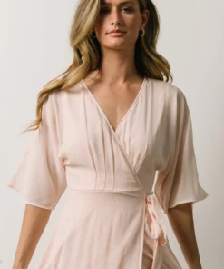 Soi Lilly Wrap Maxi Dress | Light Peach Dresses