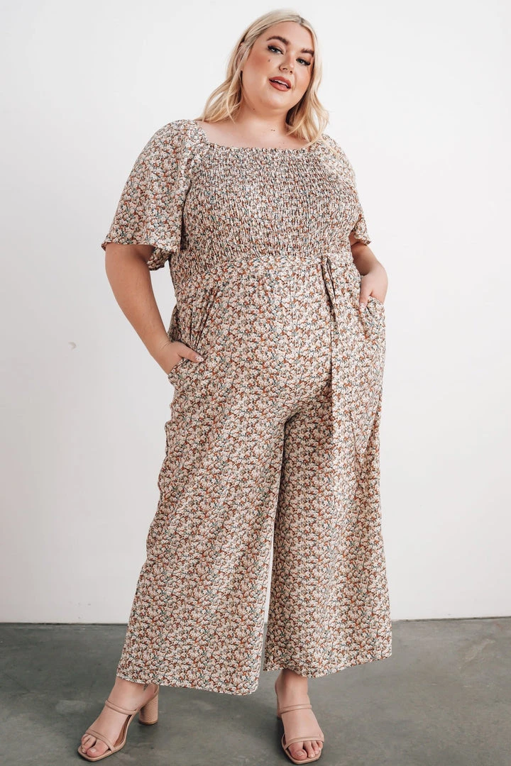 HAY Lindie Smocked Jumpsuit | Multi Floral 2 HAY Lindie Smocked Jumpsuit | Multi Floral