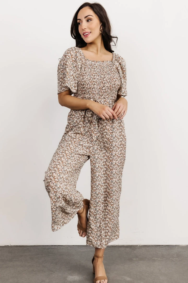 HAY Lindie Smocked Jumpsuit | Multi Floral 1 HAY Lindie Smocked Jumpsuit | Multi Floral