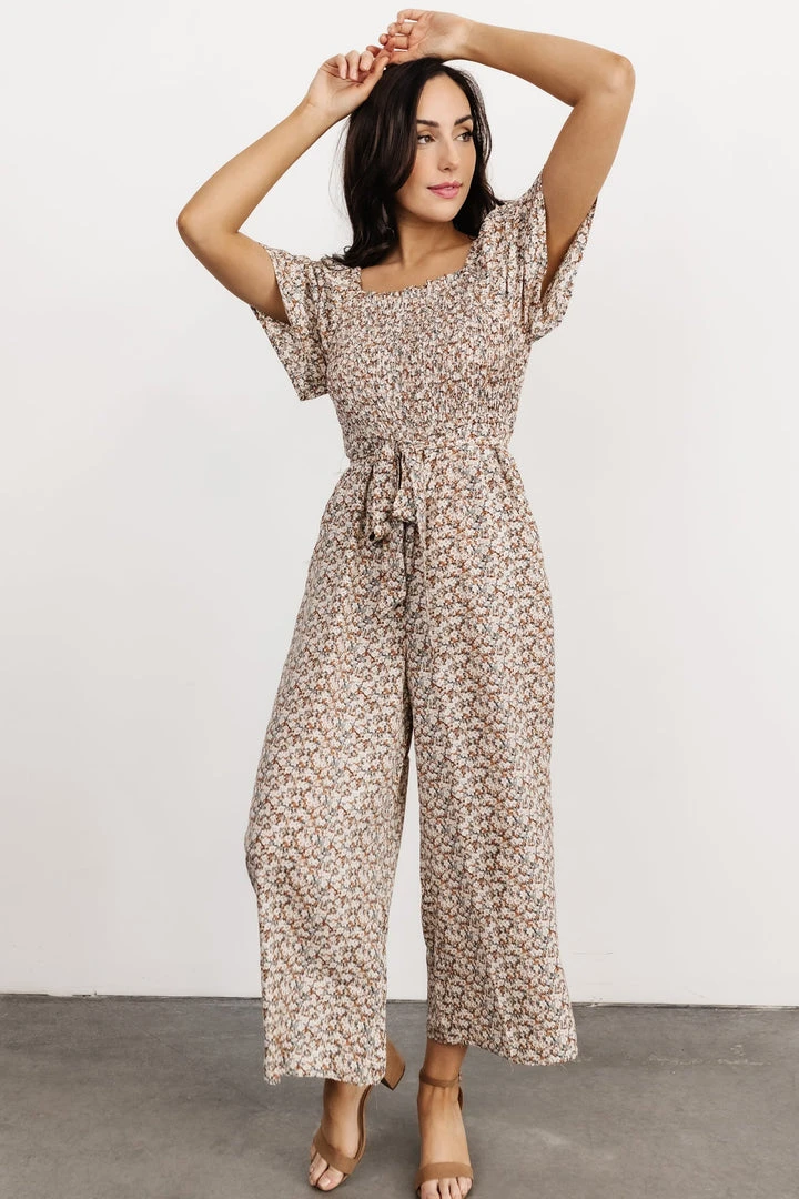 HAY Lindie Smocked Jumpsuit | Multi Floral 4 HAY Lindie Smocked Jumpsuit | Multi Floral