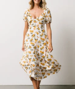 POL Linnea Midi Dress | Lemon Print Dresses 10 POL Linnea Midi Dress | Lemon Print Dresses