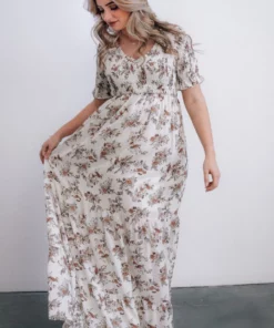 POL Lotta Smocked Maxi Dress | White Floral Dresses 14 POL Lotta Smocked Maxi Dress | White Floral Dresses