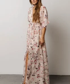 BB Custom Luca Jacquard Kimono Maxi Dress | Cherry Blossom Floral Dresses 8 BB Custom Luca Jacquard Kimono Maxi Dress | Cherry Blossom Floral Dresses