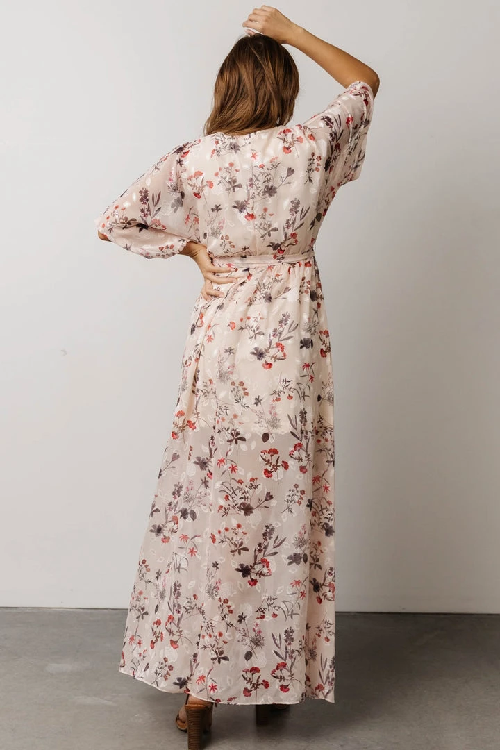 BB Custom Luca Jacquard Kimono Maxi Dress | Cherry Blossom Floral Dresses 5 BB Custom Luca Jacquard Kimono Maxi Dress | Cherry Blossom Floral Dresses