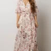 BB Custom Luca Jacquard Kimono Maxi Dress | Cherry Blossom Floral Dresses
