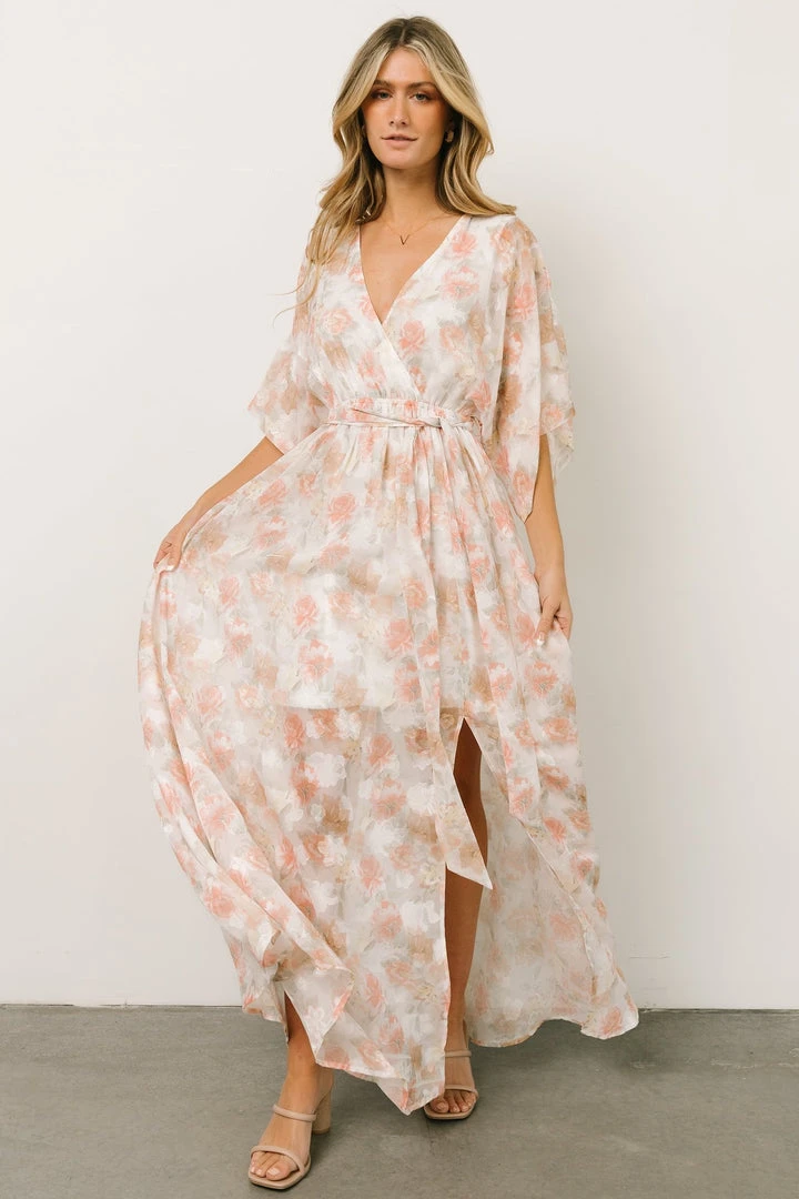 BB Custom Luca Jacquard Kimono Maxi Dress | Pastel Floral Dresses 13 BB Custom Luca Jacquard Kimono Maxi Dress | Pastel Floral Dresses