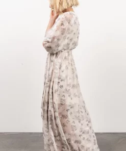 BB Custom Dresses Luca Jacquard Kimono Maxi Dress | Sage 24 BB Custom Dresses Luca Jacquard Kimono Maxi Dress | Sage