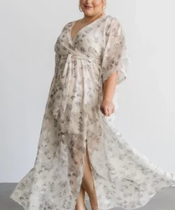 BB Custom Dresses Luca Jacquard Kimono Maxi Dress | Sage 28 BB Custom Dresses Luca Jacquard Kimono Maxi Dress | Sage