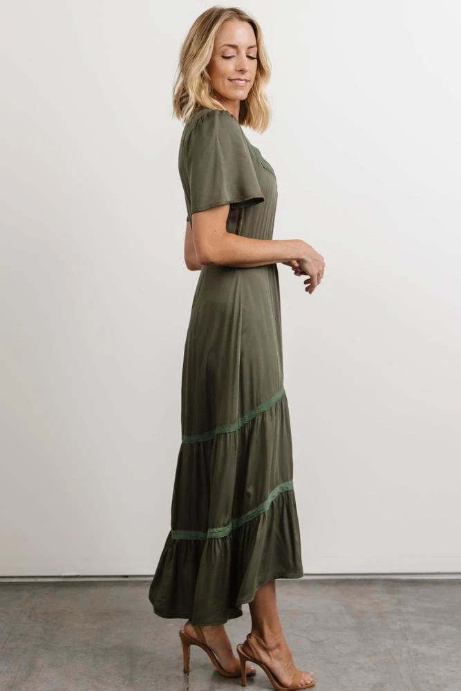 POL Lumi Tiered Maxi Dress | Dusty Green Dresses 4 POL Lumi Tiered Maxi Dress | Dusty Green Dresses