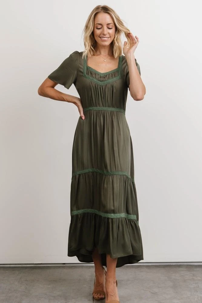 POL Lumi Tiered Maxi Dress | Dusty Green Dresses 1 POL Lumi Tiered Maxi Dress | Dusty Green Dresses