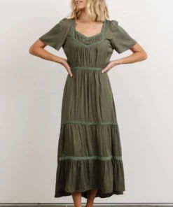 POL Lumi Tiered Maxi Dress | Dusty Green Dresses 14 POL Lumi Tiered Maxi Dress | Dusty Green Dresses