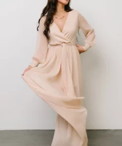 RR Dresses Luna Sparkle Maxi Dress | Champagne