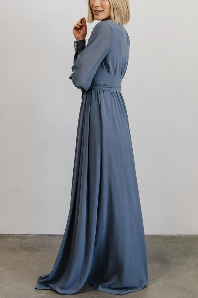 RR Dresses Lydia Maxi Dress | Slate Blue 11 RR Dresses Lydia Maxi Dress | Slate Blue