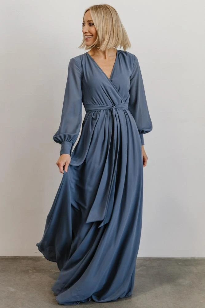 RR Dresses Lydia Maxi Dress | Slate Blue 3 RR Dresses Lydia Maxi Dress | Slate Blue
