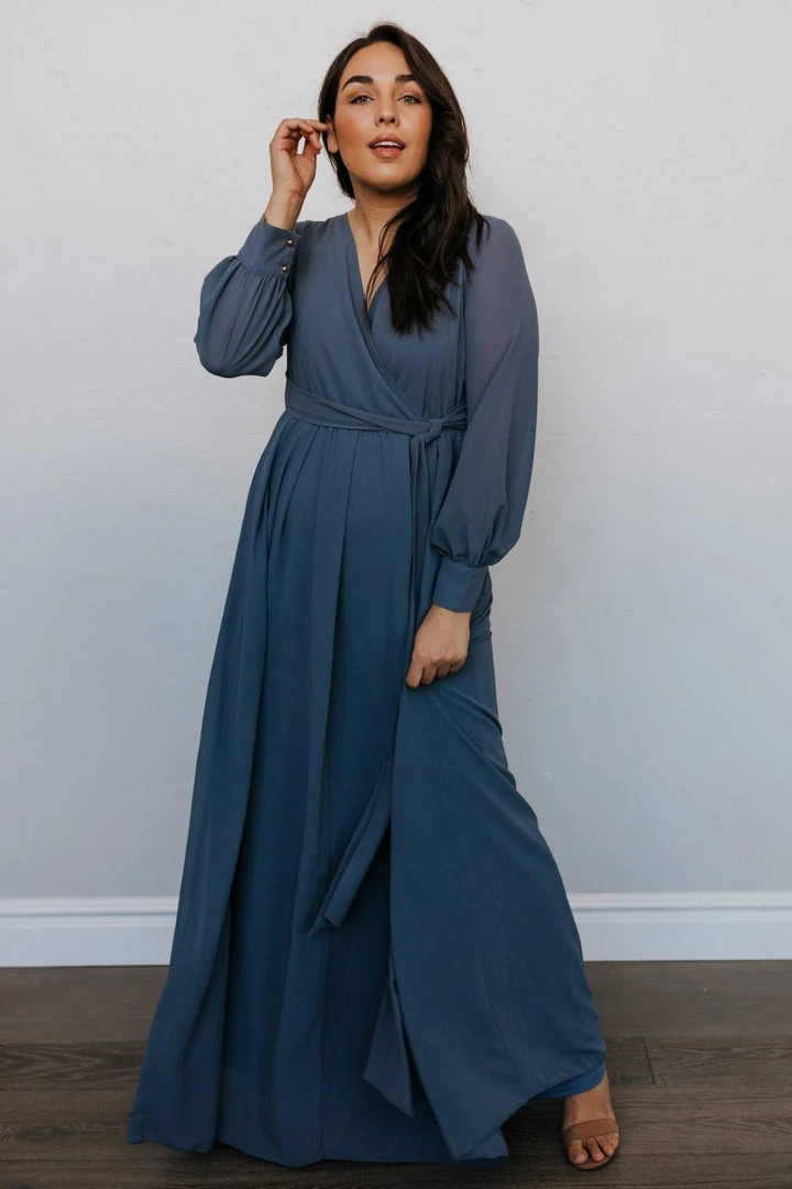 RR Dresses Lydia Maxi Dress | Slate Blue 2 RR Dresses Lydia Maxi Dress | Slate Blue