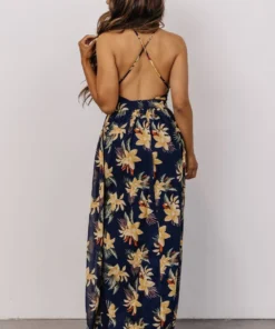 RR Lyla V Neck Maxi Dress | Navy + Gold Multi Floral 9 RR Lyla V Neck Maxi Dress | Navy + Gold Multi Floral