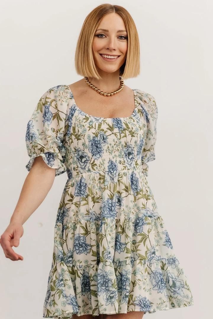 FT Dresses Mackenzie Short Dress | Blue Floral 8 FT Dresses Mackenzie Short Dress | Blue Floral