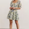 FT Dresses Mackenzie Short Dress | Blue Floral
