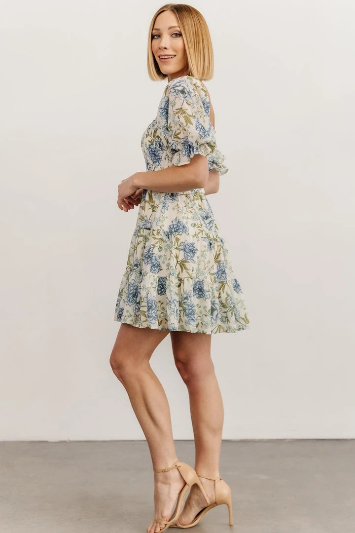 FT Dresses Mackenzie Short Dress | Blue Floral 3 FT Dresses Mackenzie Short Dress | Blue Floral