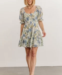 FT Dresses Mackenzie Short Dress | Blue Floral 19 FT Dresses Mackenzie Short Dress | Blue Floral