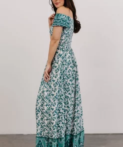 DD Dresses Mae Off Shoulder Maxi Dress | Teal Floral 9 DD Dresses Mae Off Shoulder Maxi Dress | Teal Floral