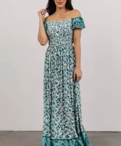 DD Dresses Mae Off Shoulder Maxi Dress | Teal Floral 11 DD Dresses Mae Off Shoulder Maxi Dress | Teal Floral