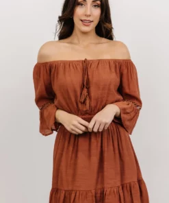 Dresses Magnolia Off Shoulder Mini Dress | Terracotta