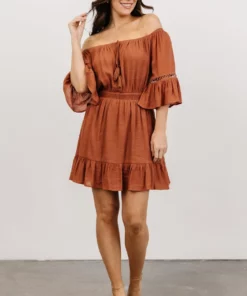 Dresses Magnolia Off Shoulder Mini Dress | Terracotta