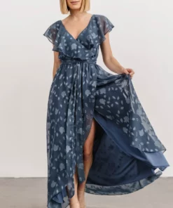 BB Custom Dresses Marion Jacquard Ruffle Maxi Dress | Pacific Blue 21 BB Custom Dresses Marion Jacquard Ruffle Maxi Dress | Pacific Blue