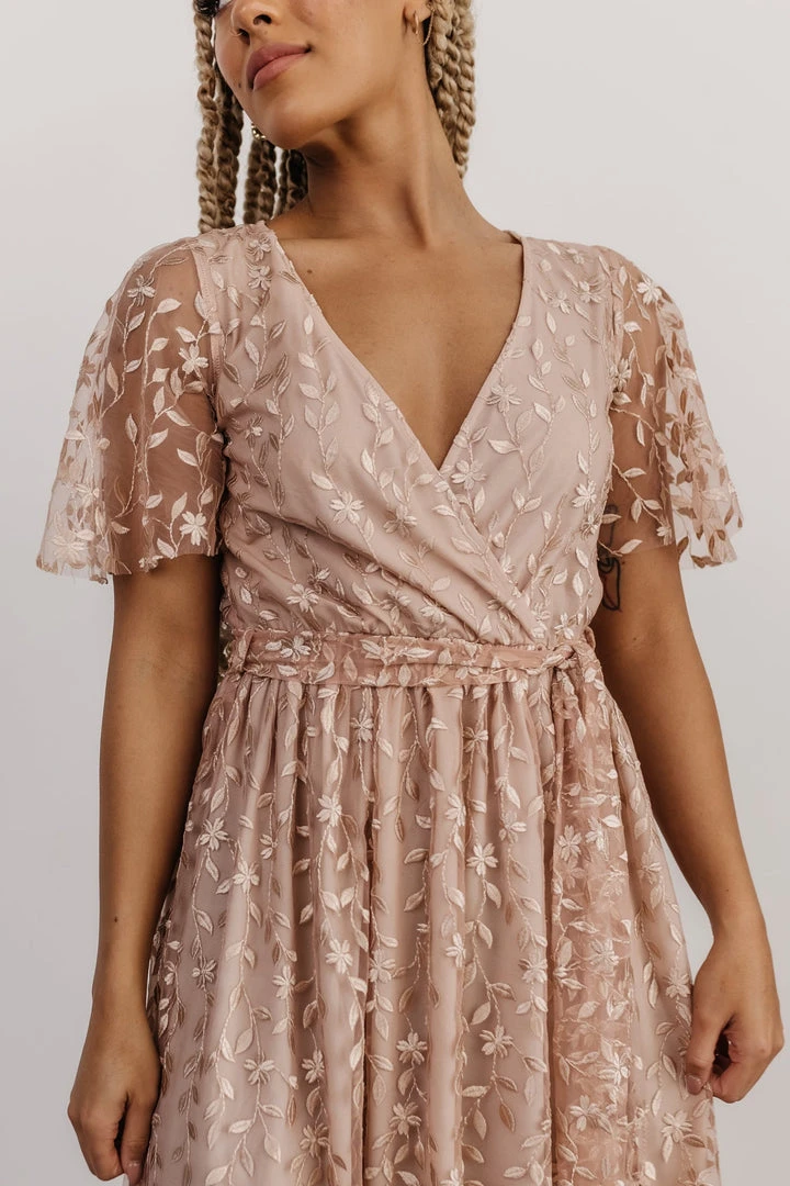 BB Custom Marseille Embossed Maxi Dress | Champagne Dresses 3 BB Custom Marseille Embossed Maxi Dress | Champagne Dresses