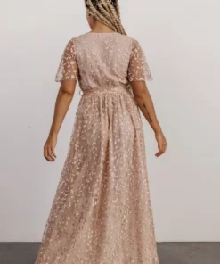 BB Custom Marseille Embossed Maxi Dress | Champagne Dresses 14 BB Custom Marseille Embossed Maxi Dress | Champagne Dresses