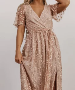 BB Custom Marseille Embossed Maxi Dress | Champagne Dresses 18 BB Custom Marseille Embossed Maxi Dress | Champagne Dresses