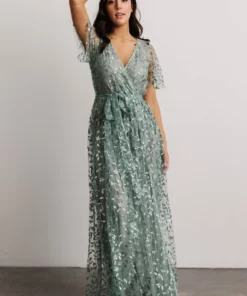 BB Custom Marseille Embossed Maxi Dress | Eucalyptus Dresses 18 BB Custom Marseille Embossed Maxi Dress | Eucalyptus Dresses