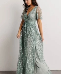 BB Custom Marseille Embossed Maxi Dress | Eucalyptus Dresses 20 BB Custom Marseille Embossed Maxi Dress | Eucalyptus Dresses