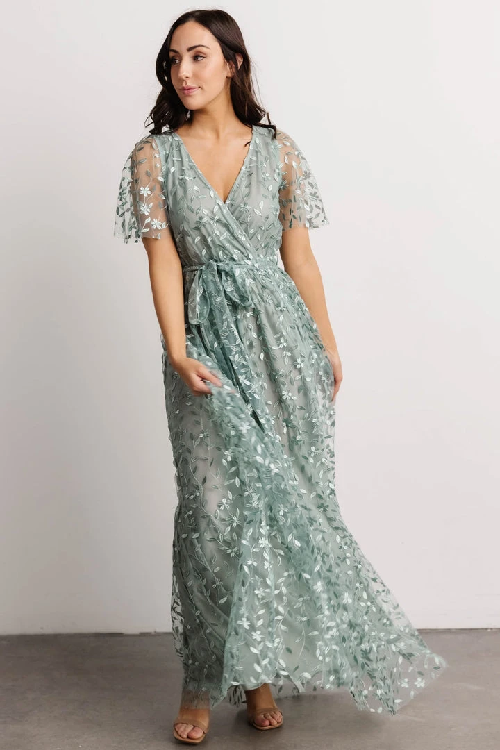 BB Custom Marseille Embossed Maxi Dress | Eucalyptus Dresses 8 BB Custom Marseille Embossed Maxi Dress | Eucalyptus Dresses