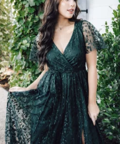 BB Custom Marseille Embossed Maxi Dress | Green 19 BB Custom Marseille Embossed Maxi Dress | Green