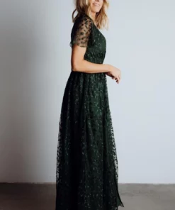 BB Custom Marseille Embossed Maxi Dress | Green 14 BB Custom Marseille Embossed Maxi Dress | Green